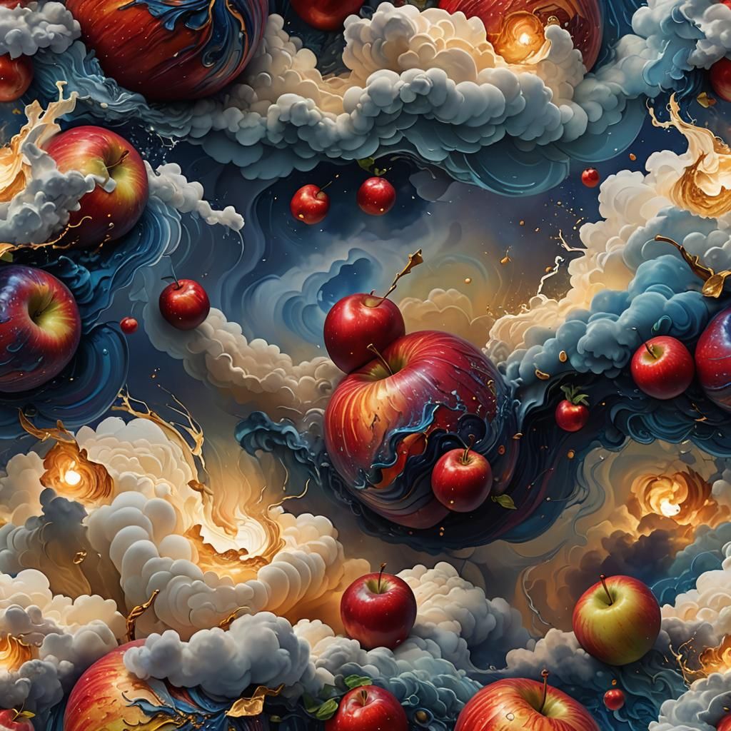 Apple with Swirling Storm: Matte Painting in Unreal Engine