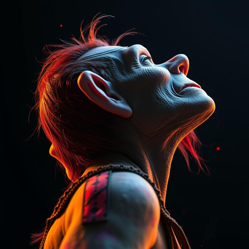 German Folklore Troll Portrait in Vibrant Colors