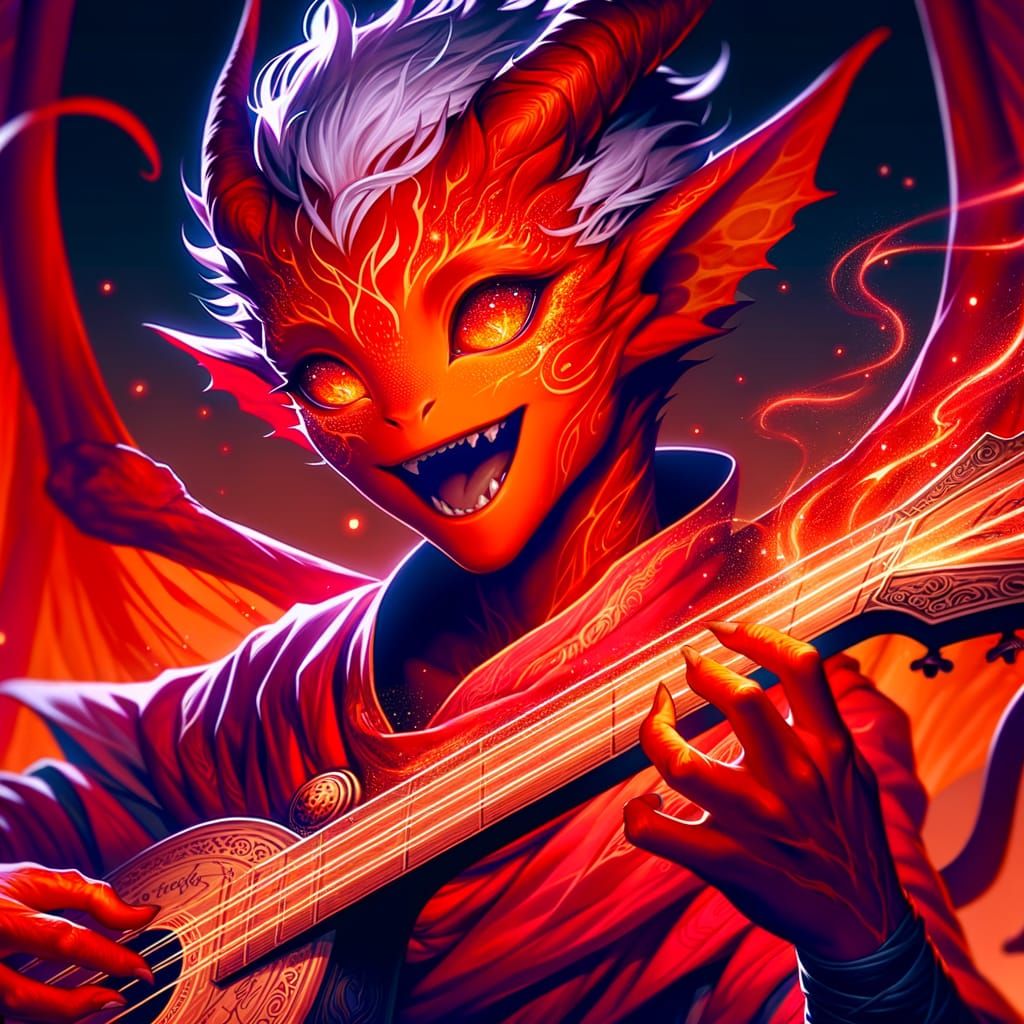 My DND: ::Bard:: Plim Plim "The Ember Strummin'" Plum, with ...