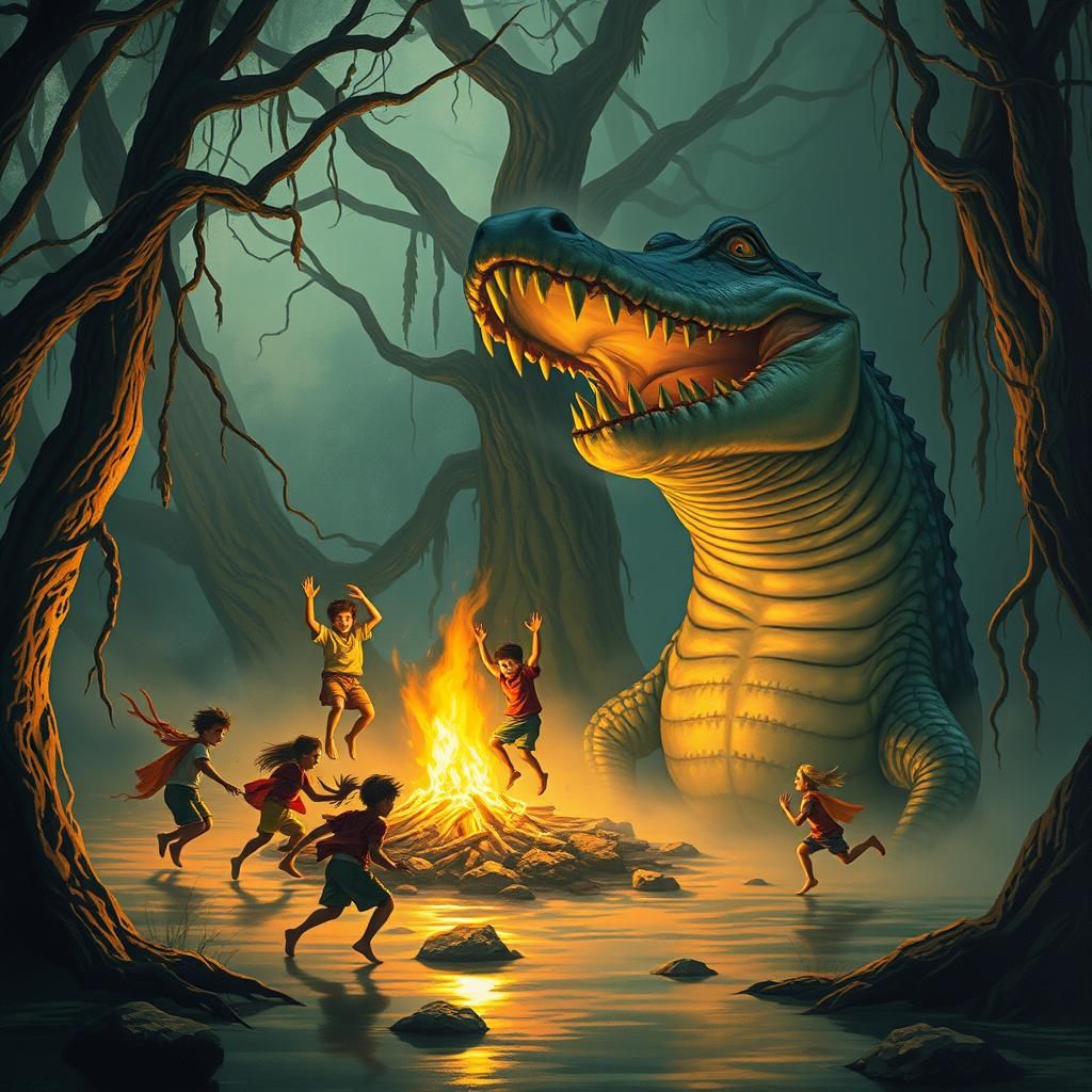 Wild Boys and Swamp Monster: A Fragonard-Rousseau Inspired S...