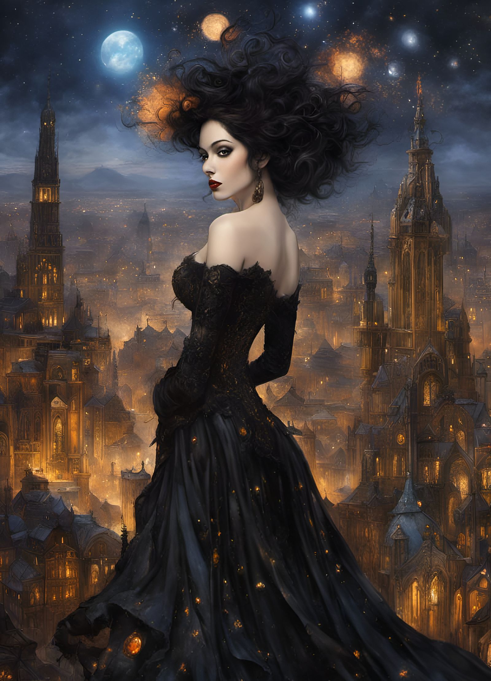 Gothic Woman in Black