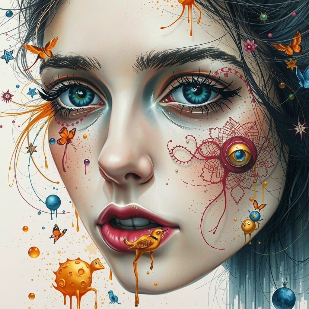 Intricate Hyper-Detailed Portrait in Elegant Gouache Style