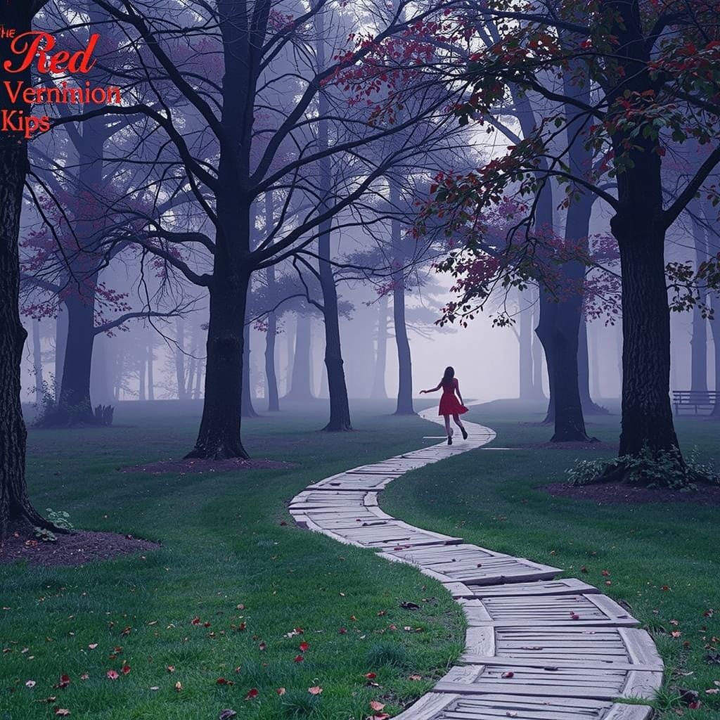 Abstract Swirling Red Forms