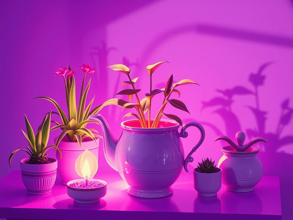 Art Deco Still Life in Vibrant Amethyst