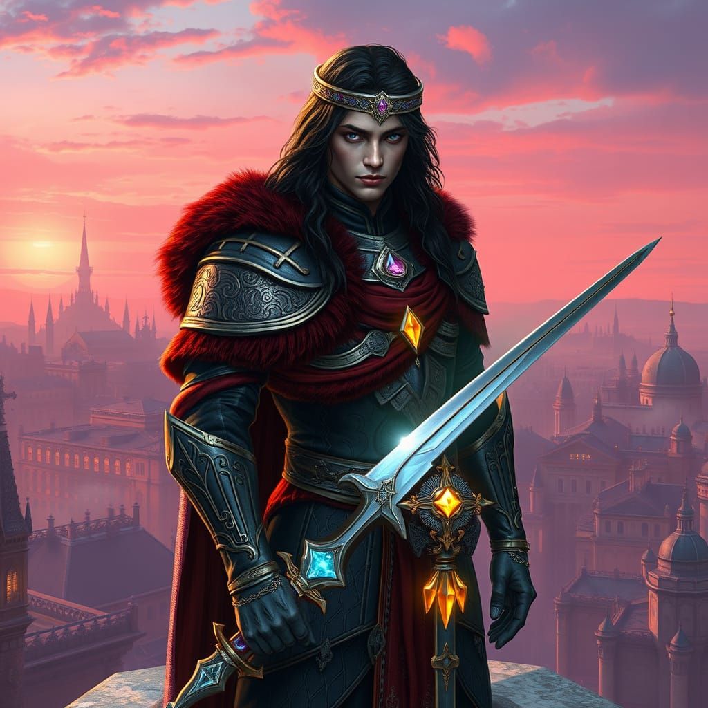 Fantasy Portrait: Lord Valerius on White-Gold Tower