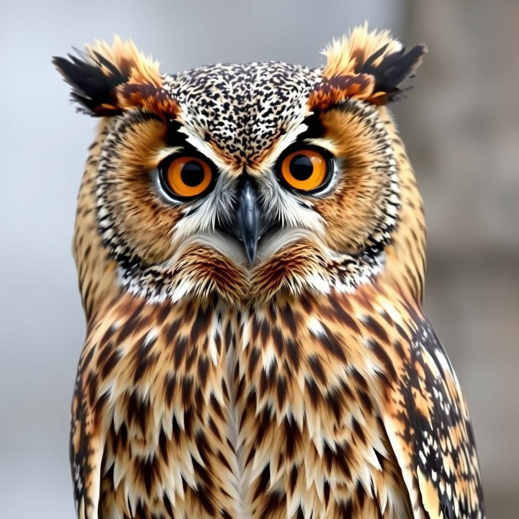 AI Generated Image of a Grizzly Owl
