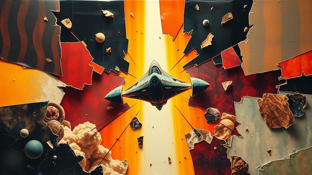 Cosmic Disruption in Vibrant Colors