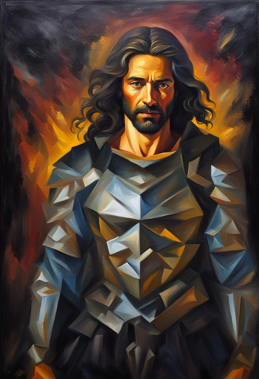 Sinister Jesus Portrait in Dutch Master Style