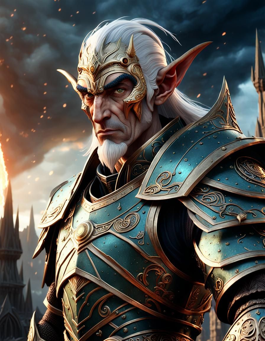 High Elf Scholar in Sinister Meteor Storm