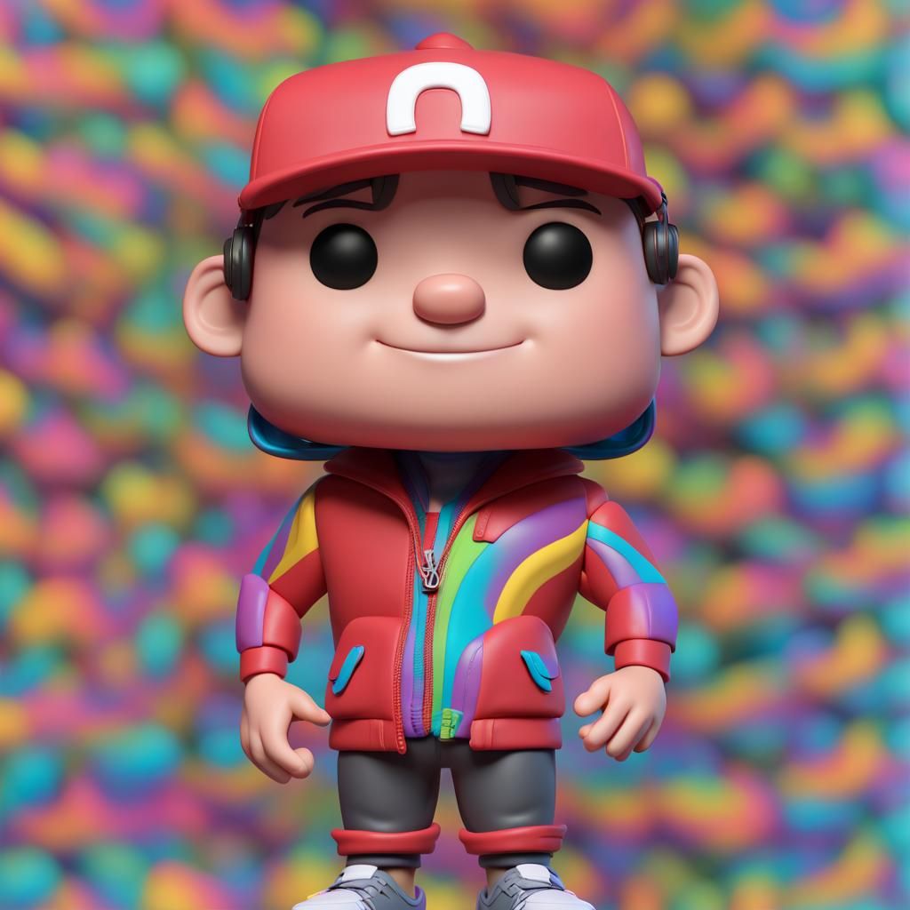 MrBeast Funko Pop Figure in 3D Digital Art