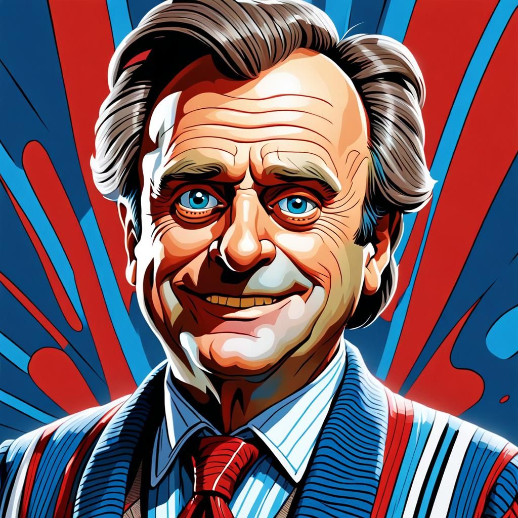 Seventh Doctor Portrait in Simpsons Cartoon Style