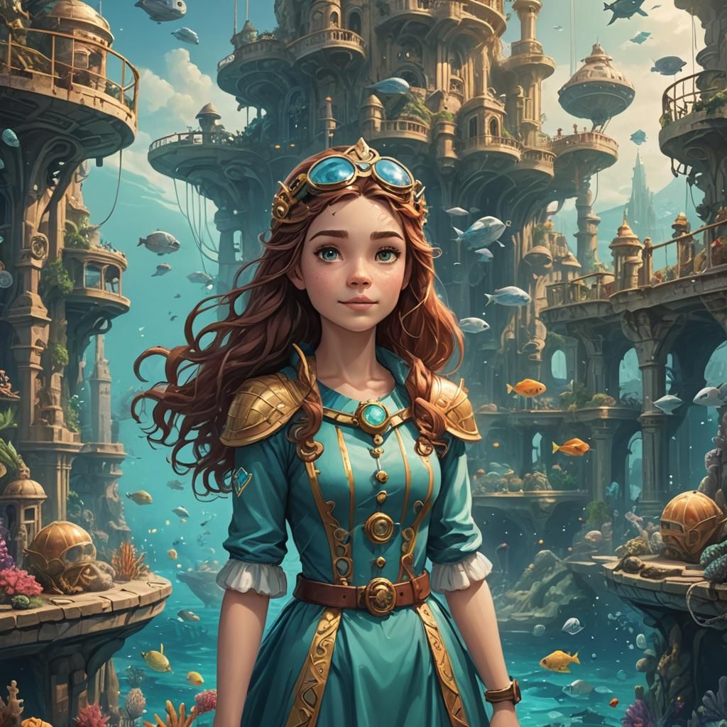 Amelia Earhart's Atlantis Adventure: Animated Film Scene