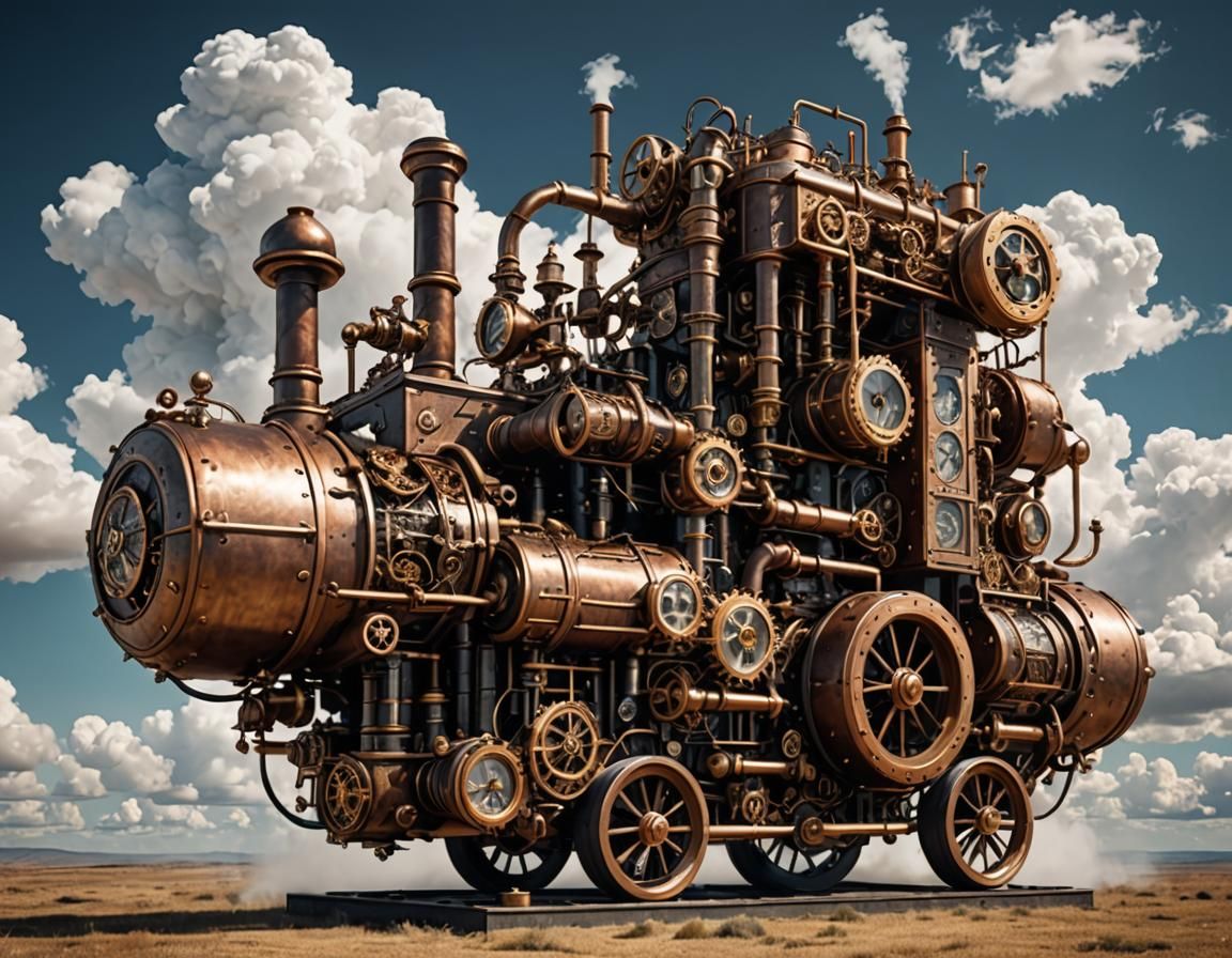Steampunk Engine Creates Clouds of Different Shapes