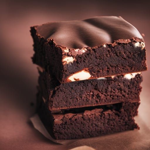 Delicious Chocolate Brownie in Professional Photography Styl...