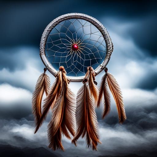 Detailed Dreamcatcher in Hyperrealistic Style