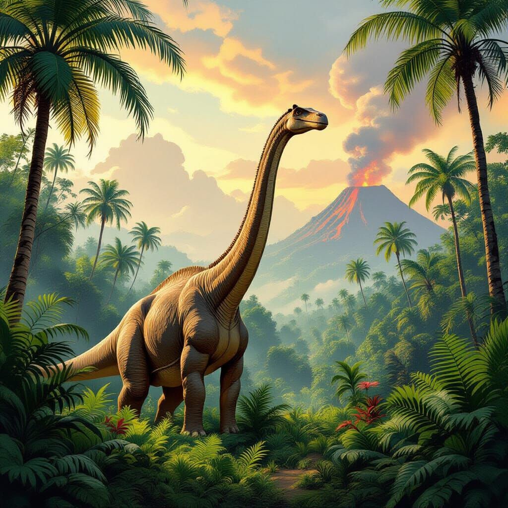 Brachiosaurus in Jurassic Jungle Paleoart