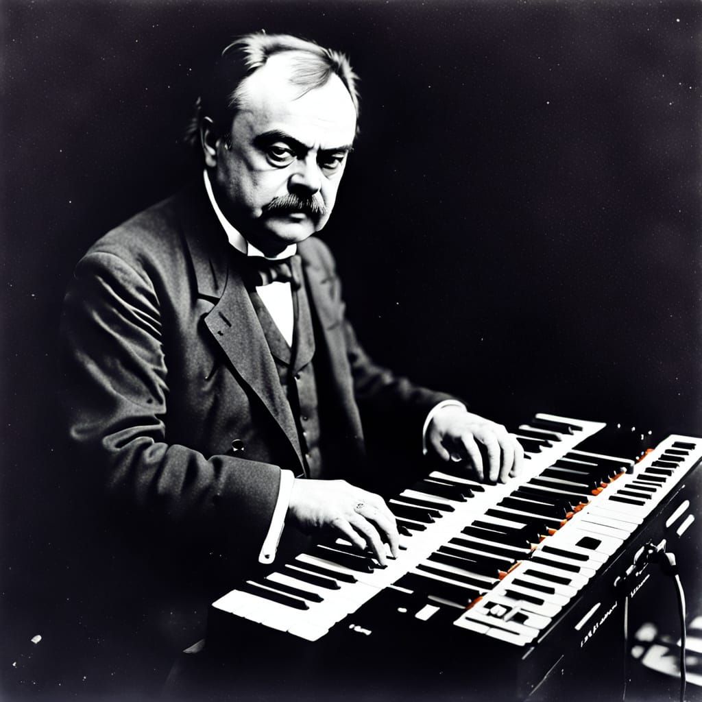Dvorak Plays Electronic Keyboard in Minimalist Style
