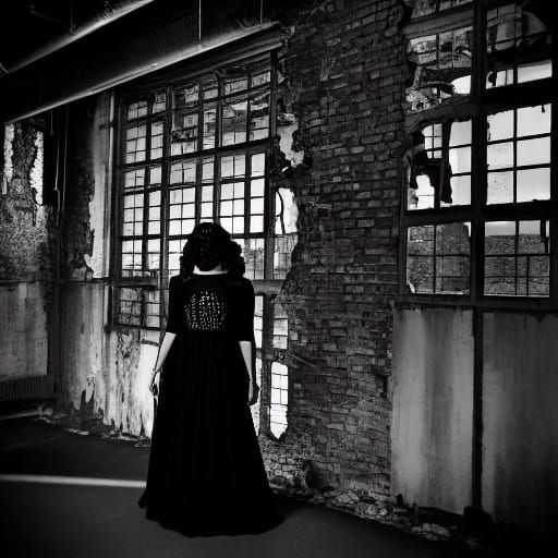 Gothic Model in Ruins: Film Noir Photography