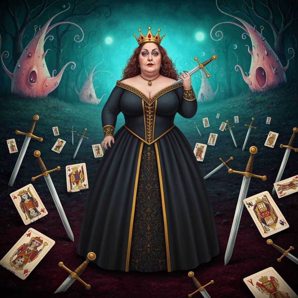 Queen of Swords in Tim Burton Style