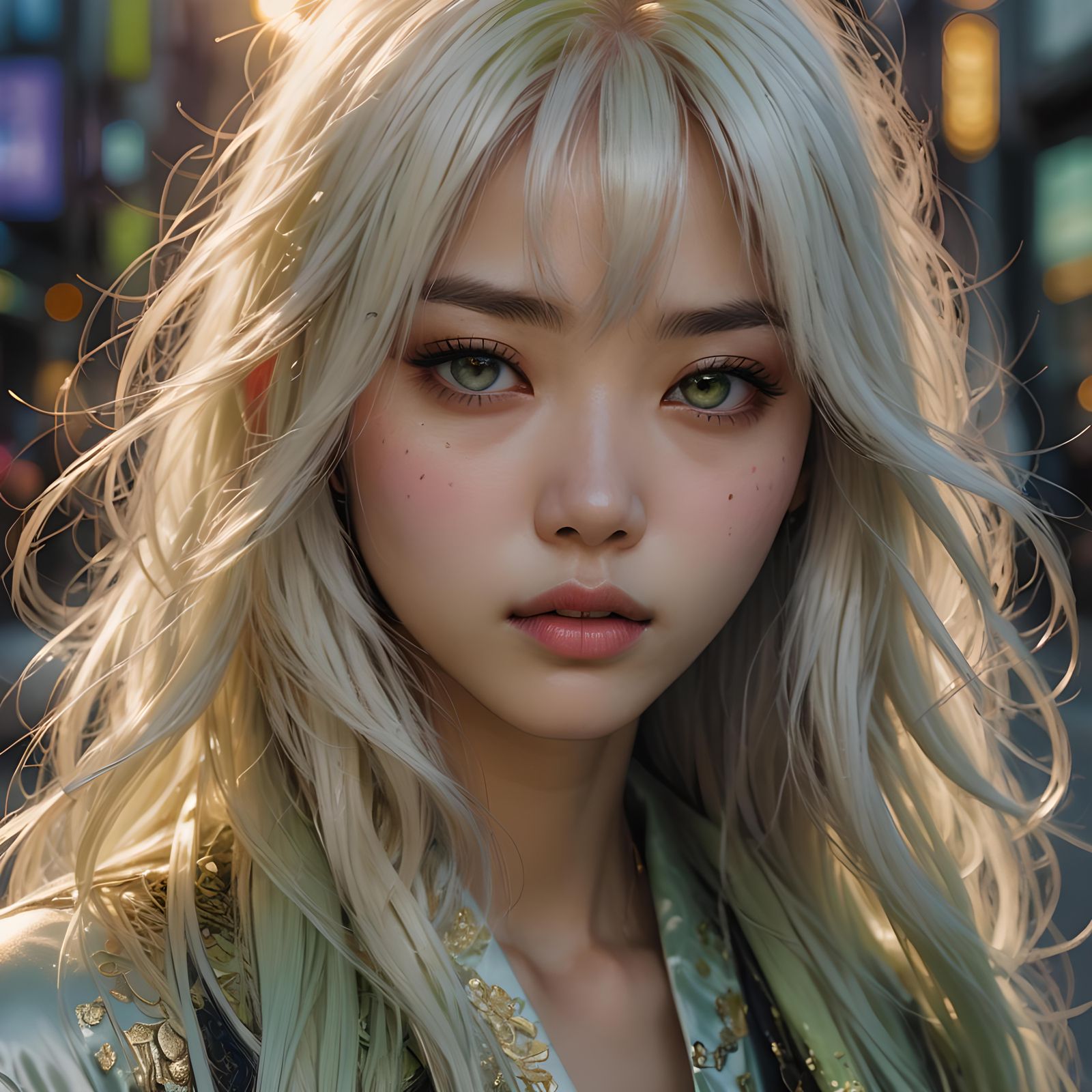 Exotic Asian Model Portrait in Golden Hour