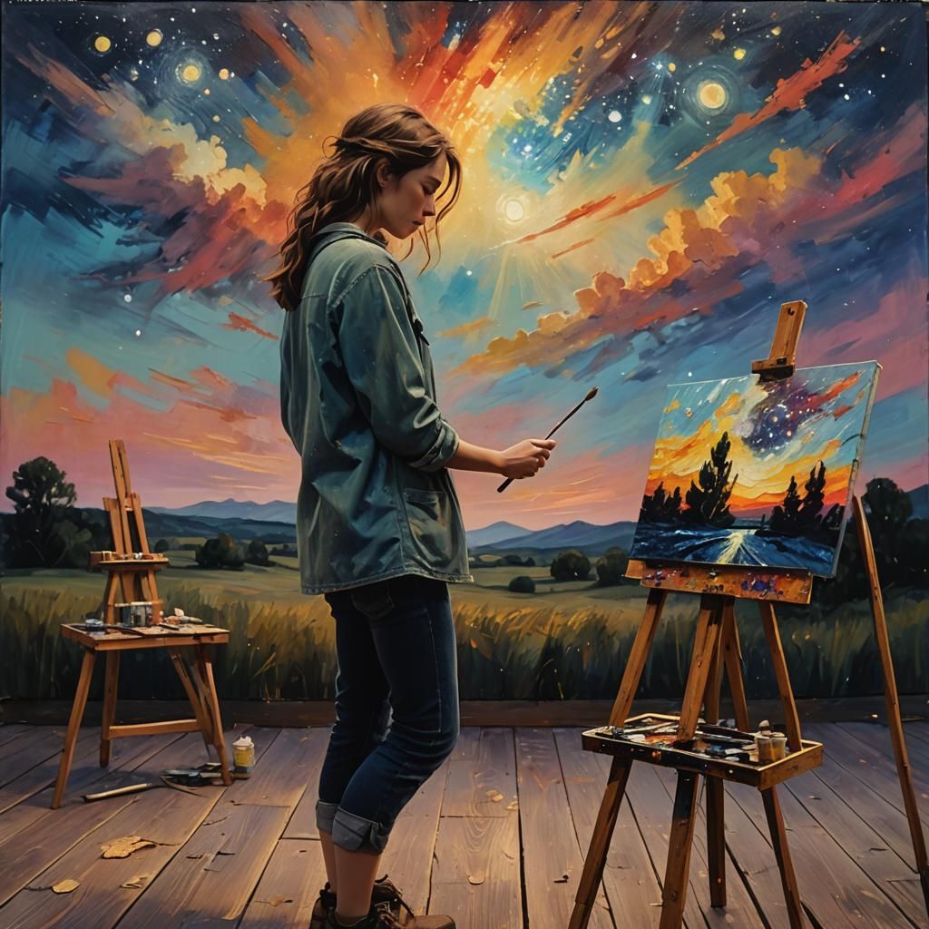 Artist Paints the Day-to-Night Sky: Film Still