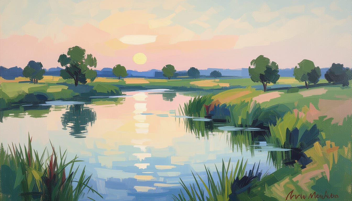 Ethereal Nature Abstraction in Pastel Hues