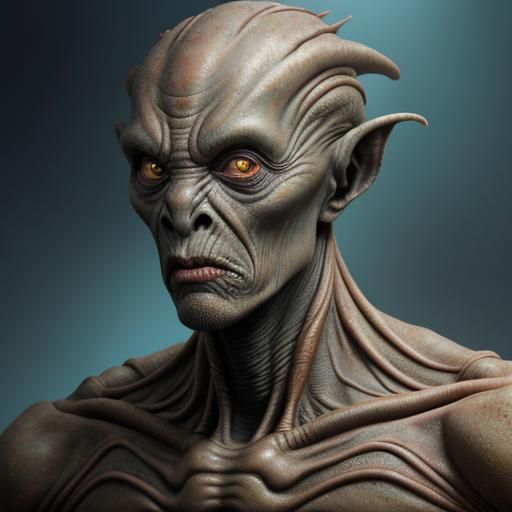 Martian Mutant Creature Design, Cinematic Film Still