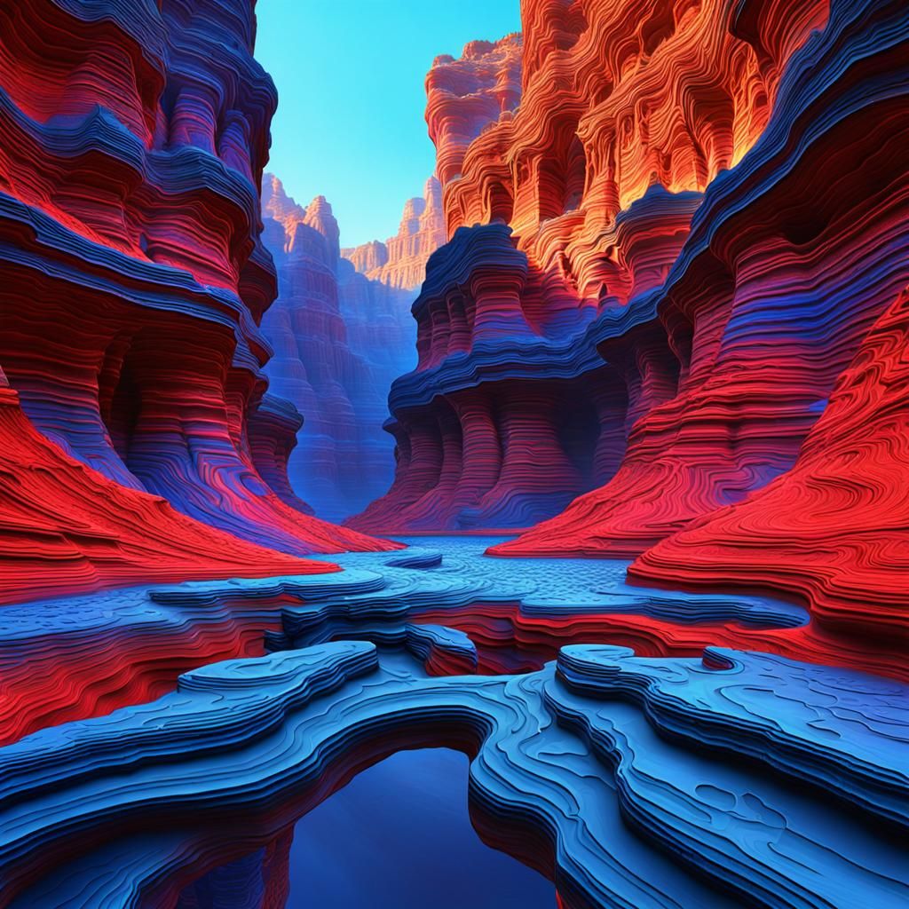 Graffiti Monsters Emerge in Grand Canyon: Digital Art