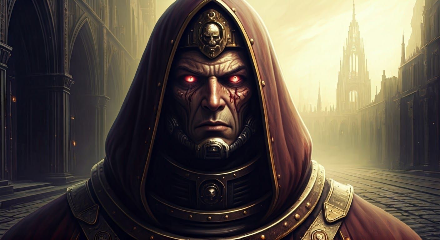 Warhammer 40k Chaplain Portrait in Dreamy Style