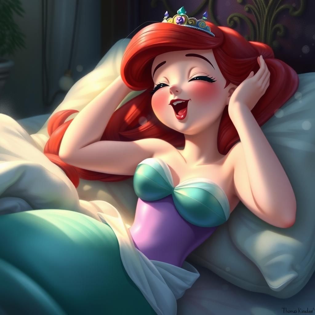 Princess Ariel Waking Up: Ethereal Fantasy Art