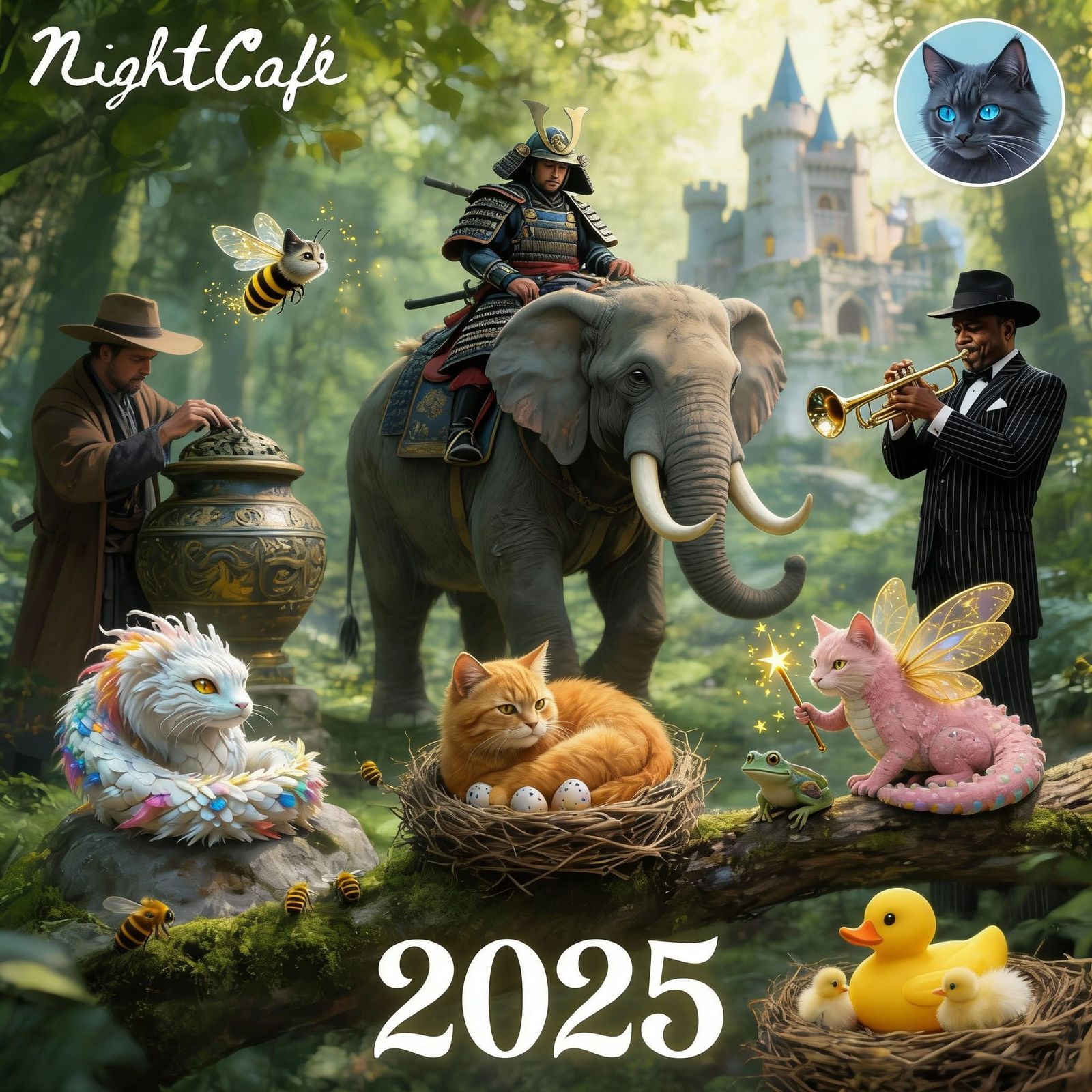 AI Art Collage of 2025 Creations