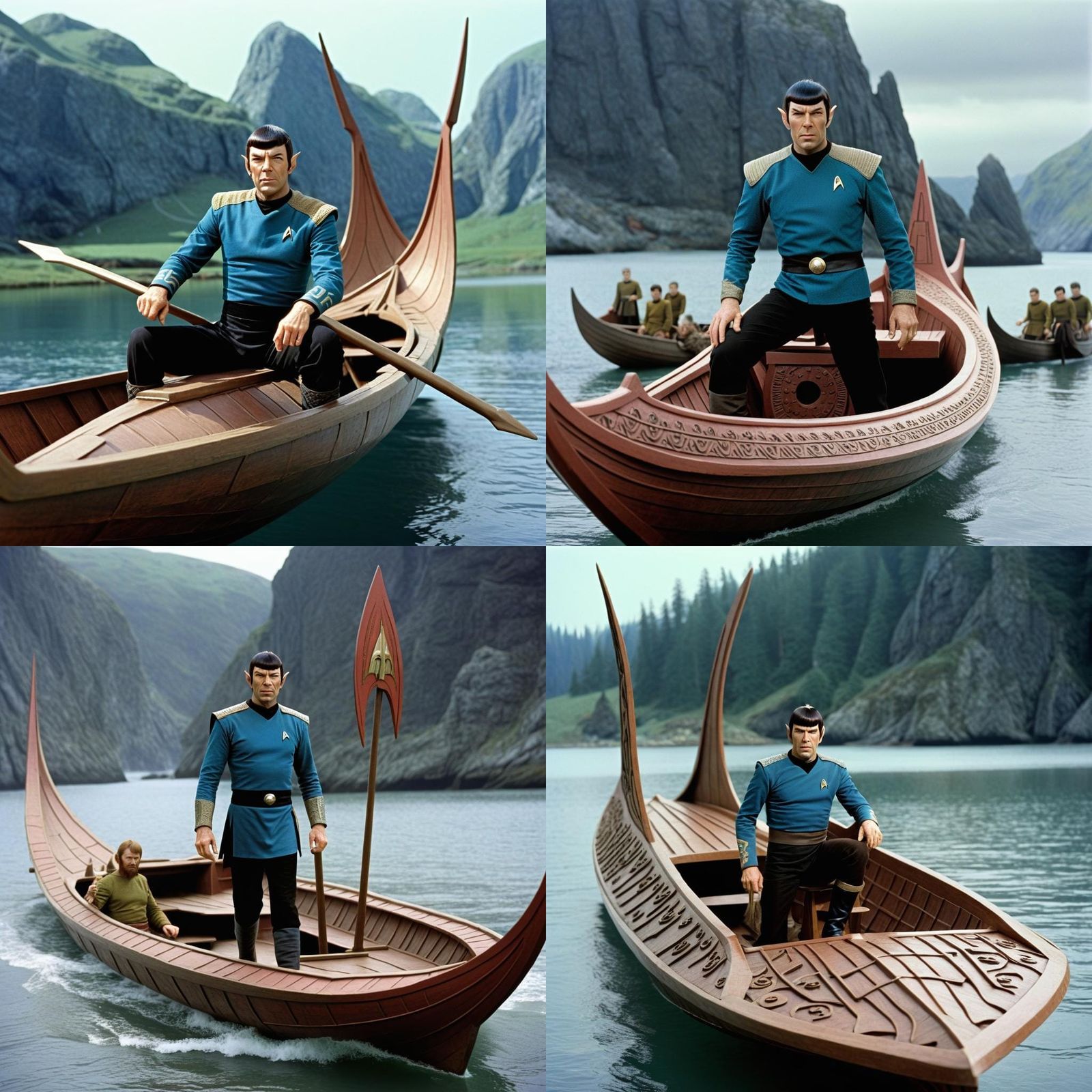Spock on a Viking Longboat
