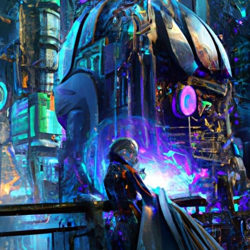 Hyperdetailed Cyberpunk Cityscape in Dark Fantasy Style