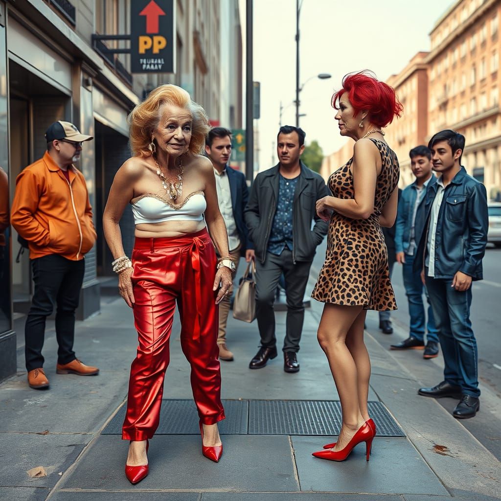 Vibrant Transgender Women in Pop Art Style