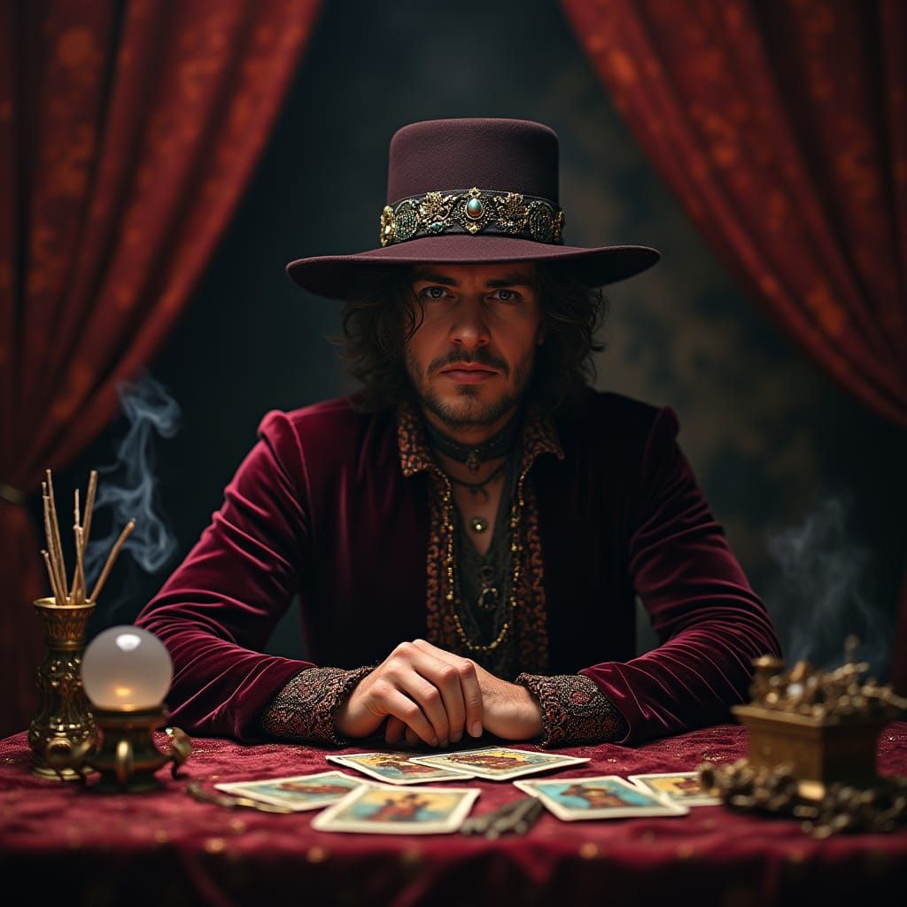 Mystical Gypsy Fortune Teller in Rembrandt Style