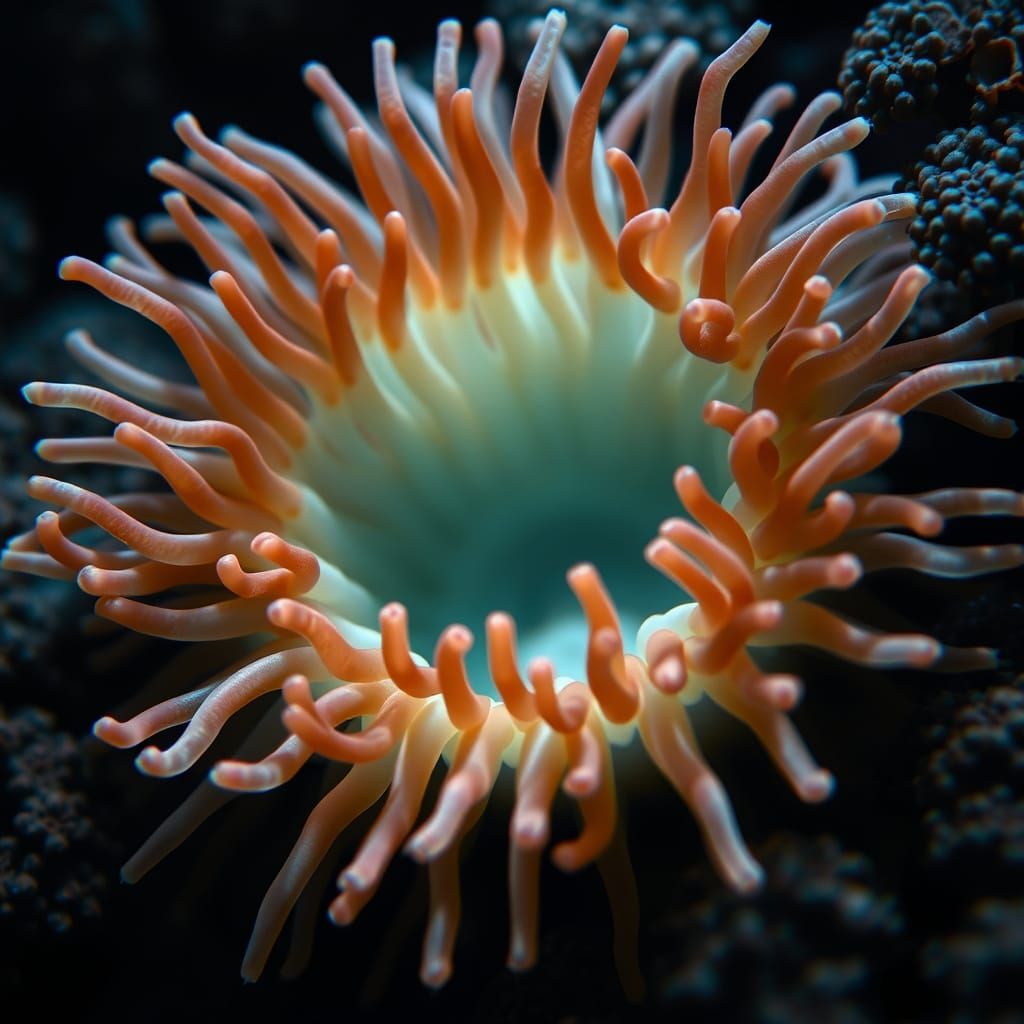 Vibrant Sea Anemone in Hyperrealistic HDR