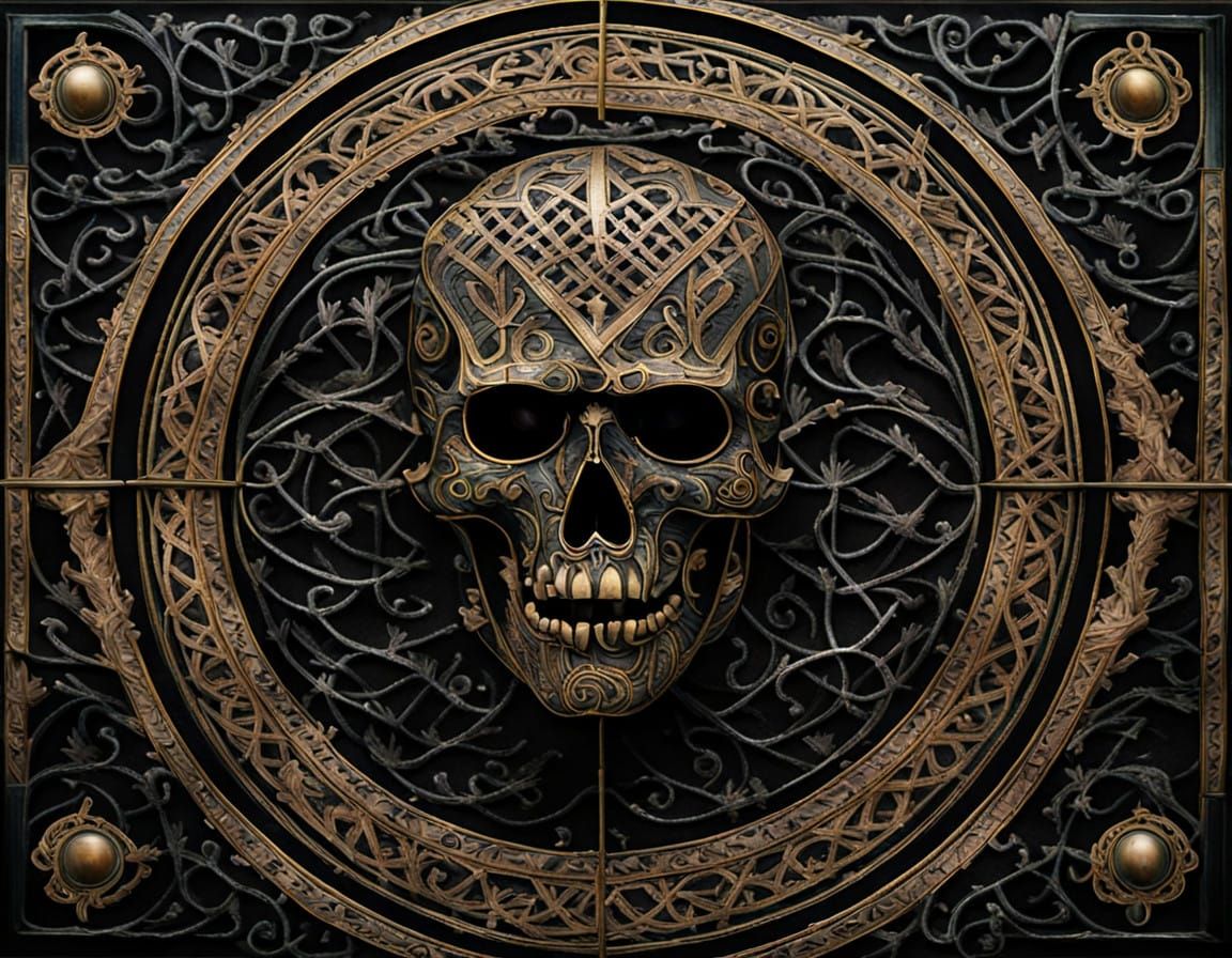 Gothic Chozo Zombie Illuminated in Glossy Black and Gold