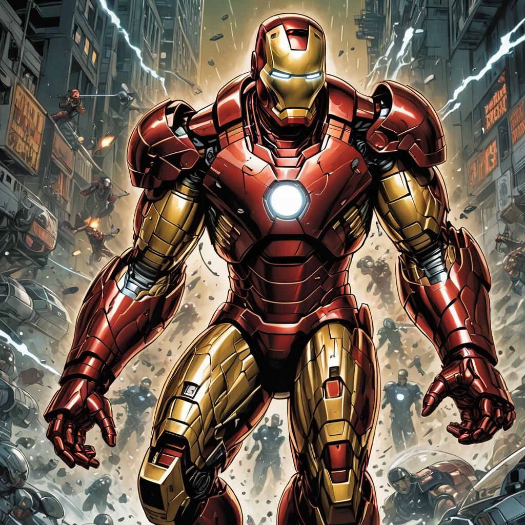Iron Man Comic Book Art Illustration