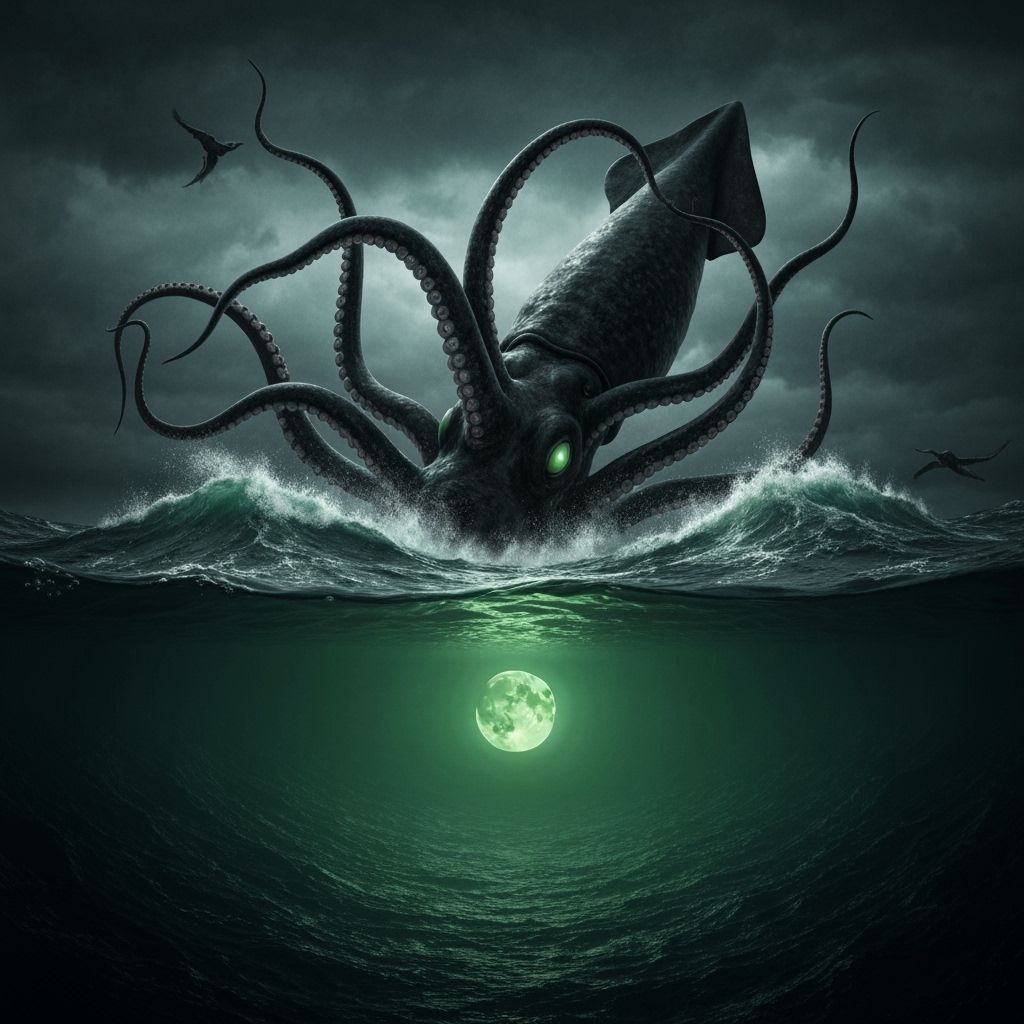 Giant Squid Emerges from Devil's Sea