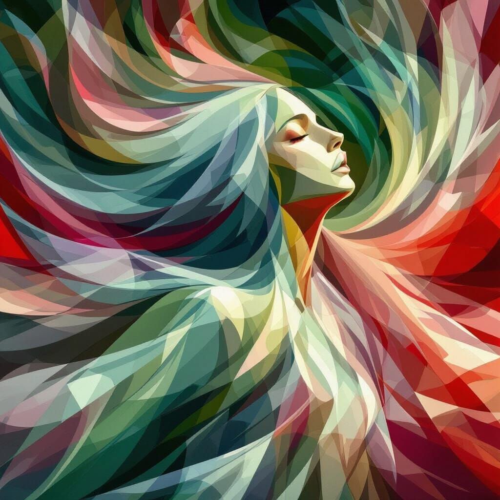 QT Sorceress Poses with Soft Gradients and Surreal Elements