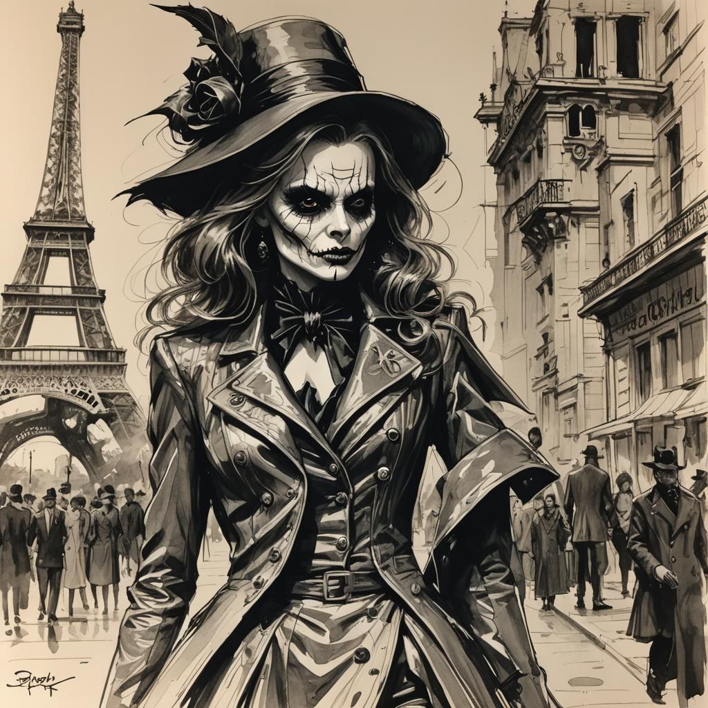 Sinister Paris Glam Fashion Horror Sketches