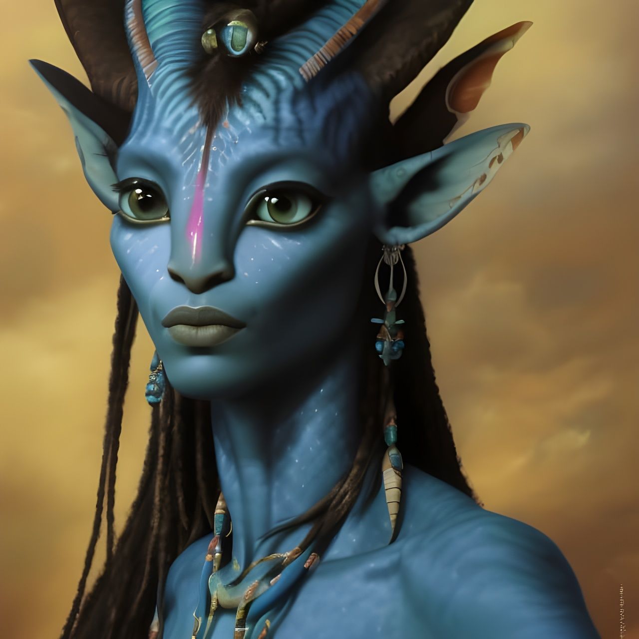 Realistic 8k Portrait of Neytiri from Avatar