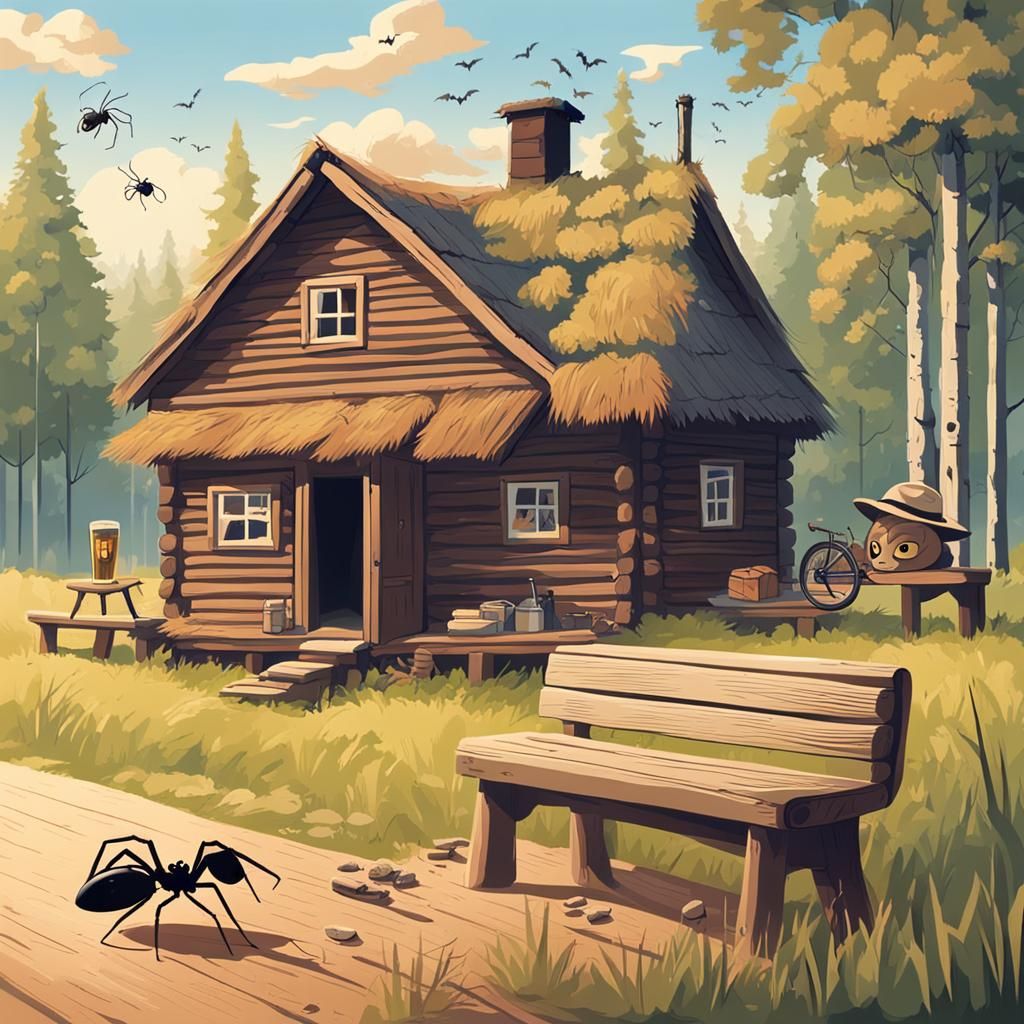 Finnish Country Life: Ant, Spider, and Bat
