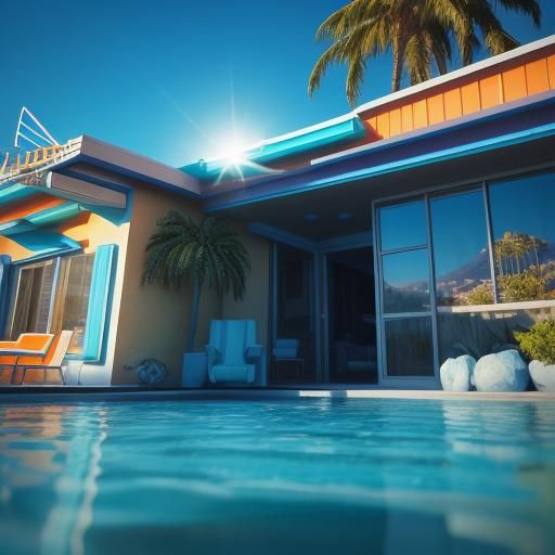 Space Gods party Hanging out in 1970’s Malibu beach home poo...