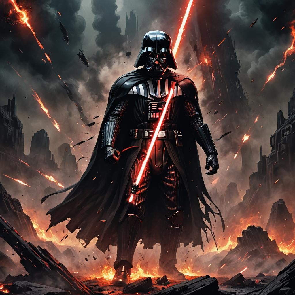 Darth Vader Concept Art: Dark Lord on Smoldering Planet