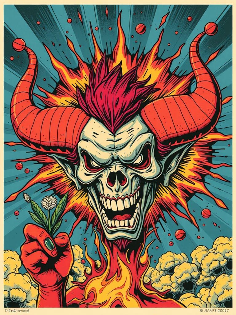 Explosion Artist Cover in Pop Art Style