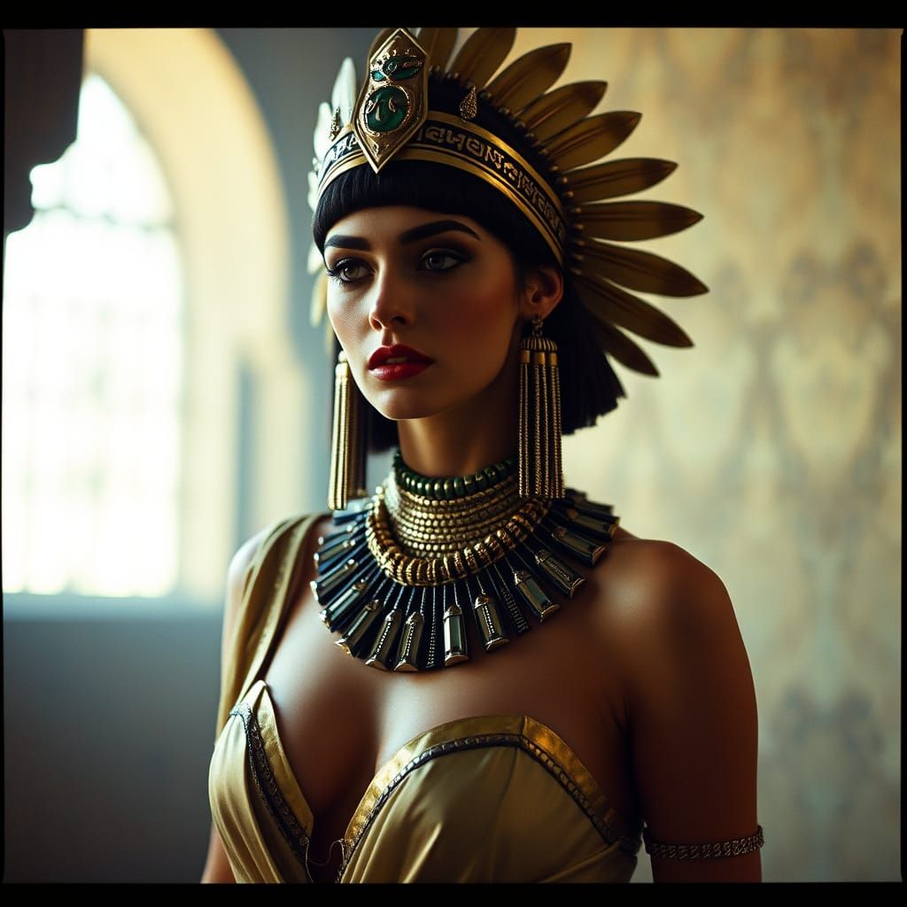Cleopatra Fashion Model in Cinematic Style