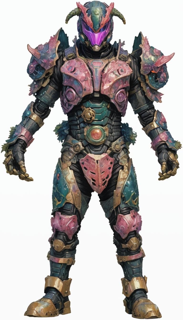 Biomechanical Kamen Rider in Misty Forest