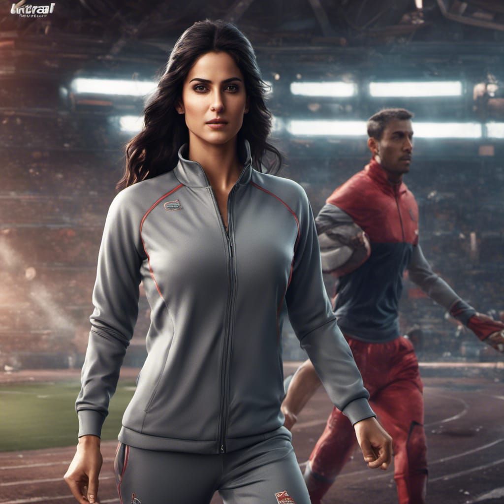 Katrina Kaif in Sports Track Suit: Digital Painting