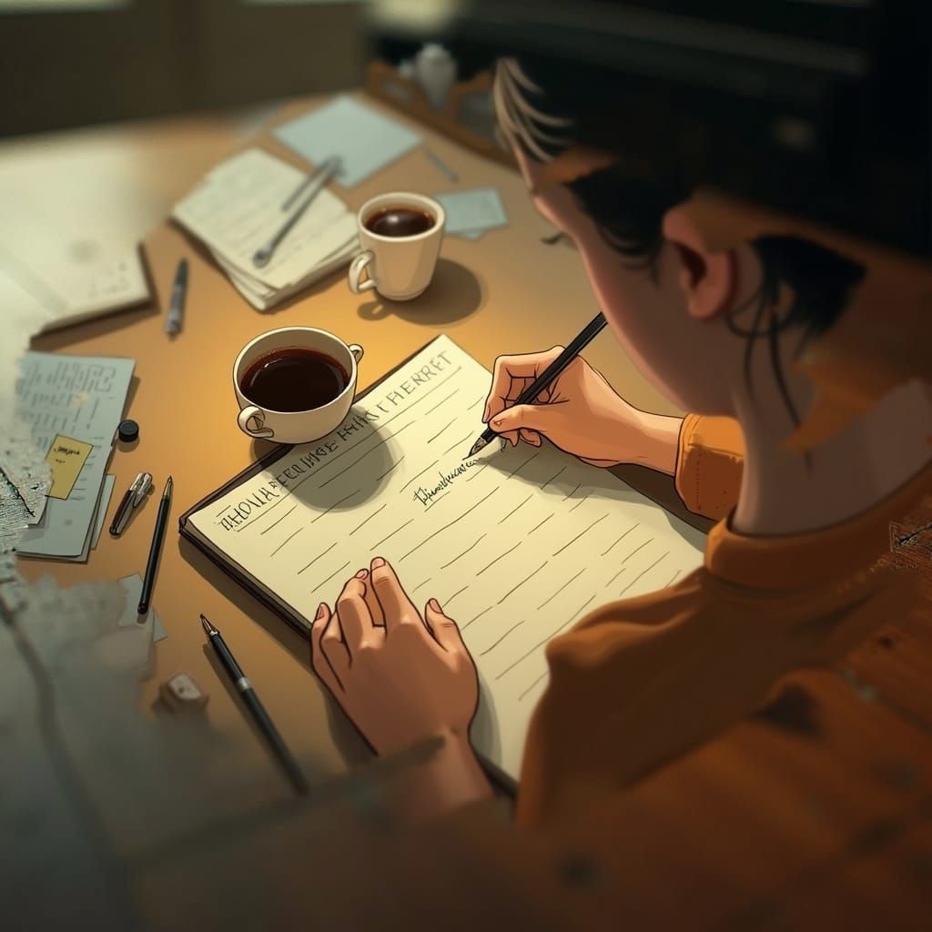 Close-up of a Worn Sticky Note with Name